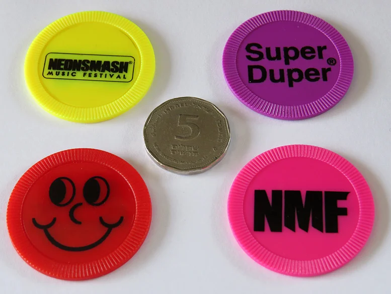 מטבעות פלסטיק זטונים