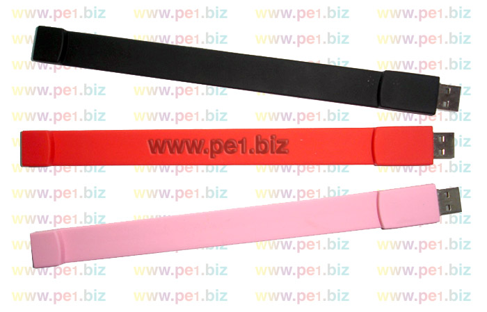 צמיד-סיליקון-עם-זכרון-נייד-USB,סילון - תמונה 2