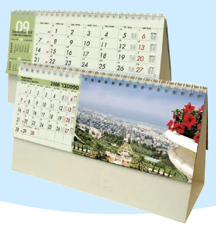 לוח שנה שולחני משולש נופים